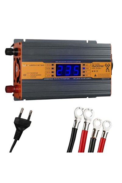 Powermaster PM-1500B 24 Volt 1500 Watt LED Ekranlı Power Inverter