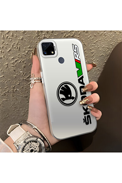 Hontinga حافظة صلبة رفيعة مضادة للسقوط بنمط AMG متوافقة مع هاتف Realme C25