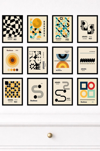 UNT Set de pictură murală modernă cu aspect de cadru din 12 piese – 15x20 cm ...