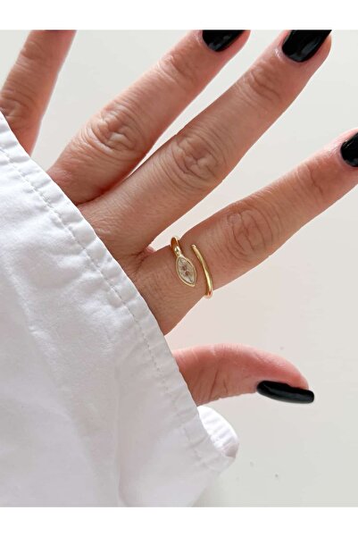 CHARMLUCKY خاتم مرصع بحجر الباجيت (قابل للتعديل)