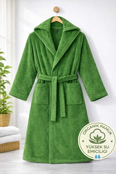 Serafina %100 PAMUK UNISEX KAPÜŞONLU BORNOZ