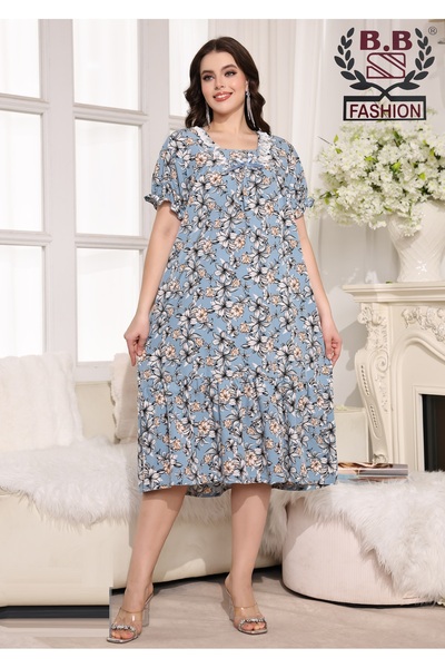 bbs fashion Women's half-sleeve house dress