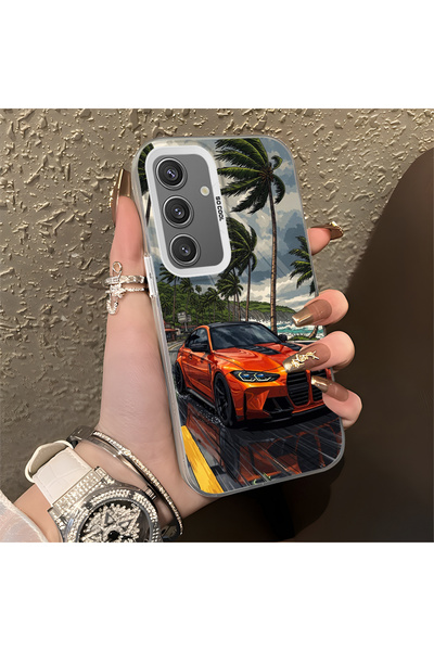 Hontinga حافظة صلبة رفيعة مضادة للسقوط بنمط السيارة الكلاسيكية متوافقة مع هات...