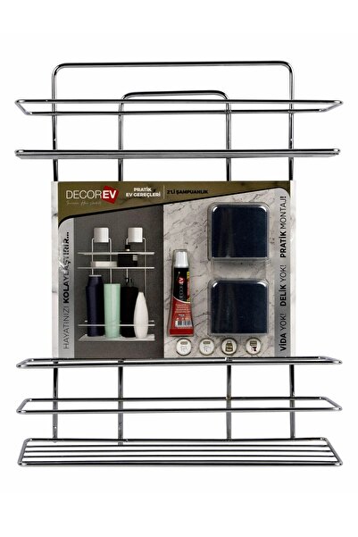 JASPER Dc-4790 حامل زاوية للحمام من الكروم المقاوم للصدأ ذو طبقتين