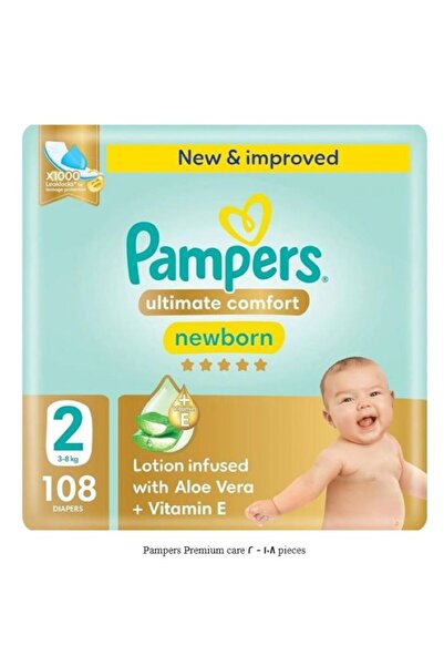 Pampers Premium Care Pampers, Premium Care Taped Baby Diapers Size 2 - 108 Pcs