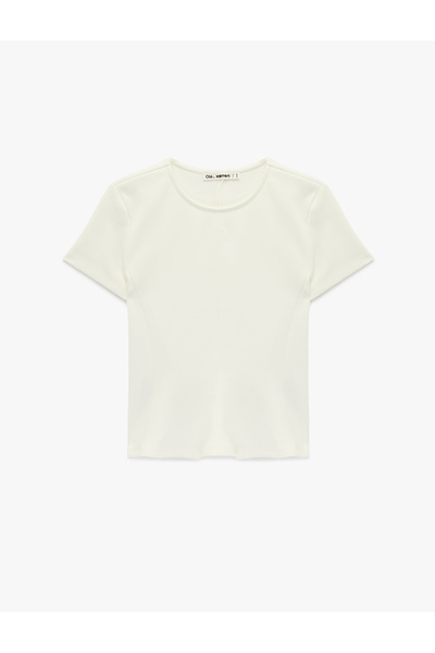 Koton Cotton Short Sleeve Crew Neck Blouse