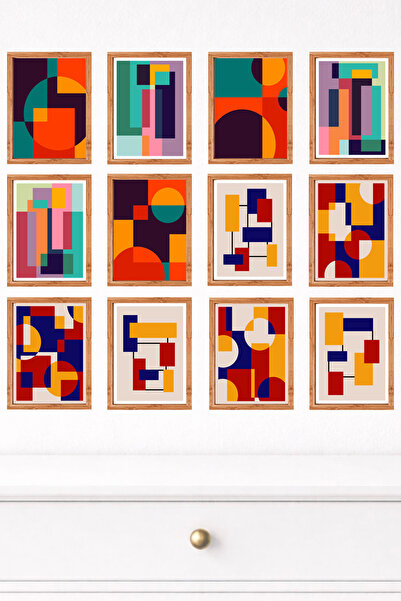 UNT Set de pictură murală modernă cu aspect de cadru din 12 piese – 15x20 cm ...