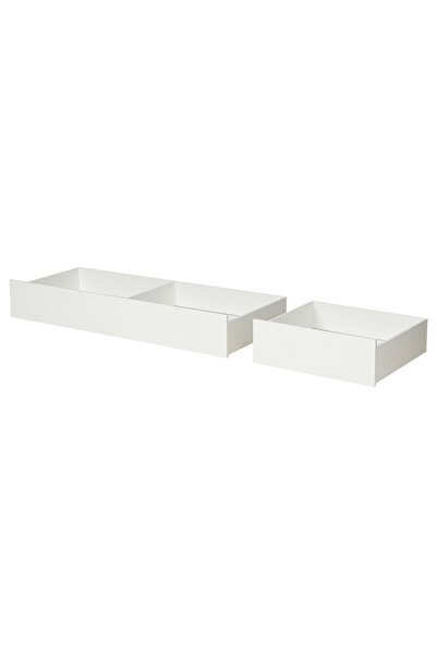 IKEA VIHALS Bed Storage Box, 2 Pieces, White, 200 cm