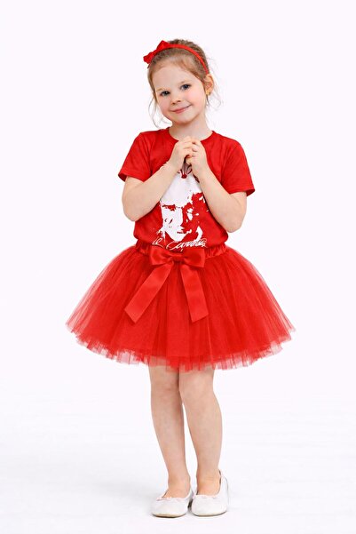 Kuraff Giyim 23 April 29 October Girls' Festival Summary Tutu Skirt and T-Shirt