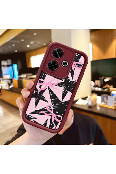 Hontinga حافظة هاتف من مادة السيليكون مقاومة للصدمات باللون الأحمر الداكن متو...