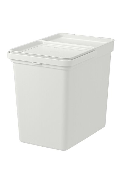 IKEA Coș de gunoi HÅLLBAR cu capac, gri, 22 l