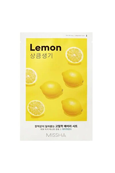 Missha , Airy Fit Λεμόνι, Βιταμίνη C, Ενυδατική, Μάσκα Φύλλων, Για Πρόσωπο, 1...
