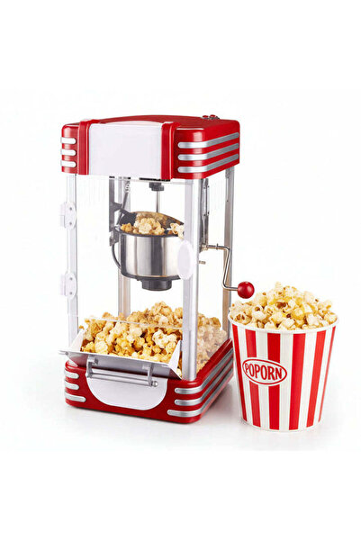 zola Aparatul de popcorn XXL, stil retro, 2 cupe masurare ulei/porumb, 25x48x...