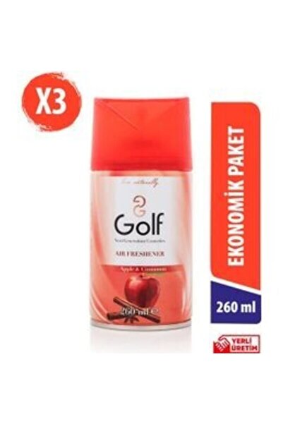 Golf Oda Kokusu Sprey 260 ml - ELMA -TARÇIN 3 ADET