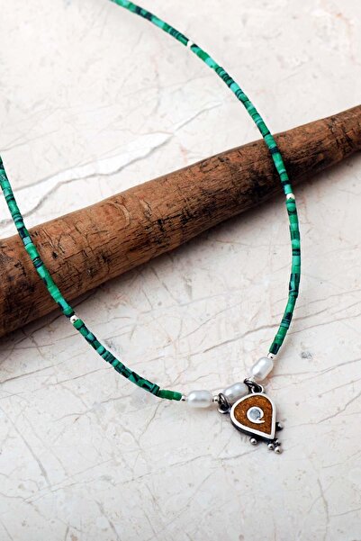 Sümer Telkari Mozaik İşlemeli 925 Ayar Gümüş Kolye 8100