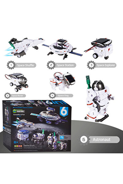 Tcherchi DIY Güneş Robot Oyuncakları 6’sı 1 Arada STEM Bilim Kitleri, Eğitim ...