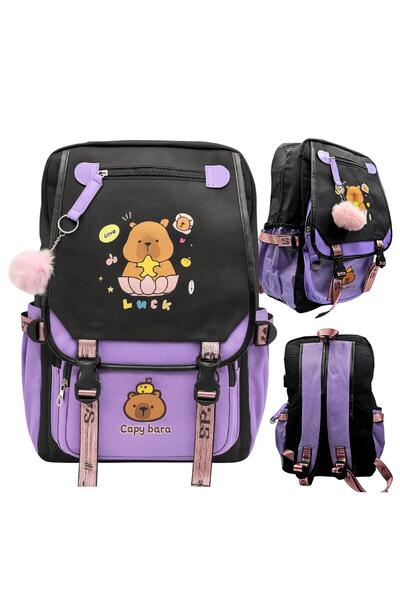 Other Kapybara Backpack For School School Urban Travel Roomy Kapybarka