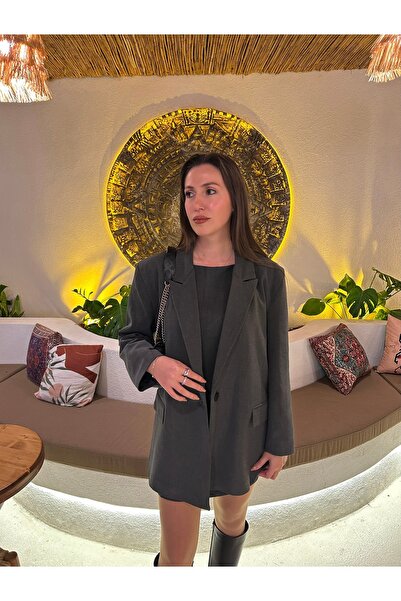 Selin Damla Elbiseli Blazer Ceket Takım