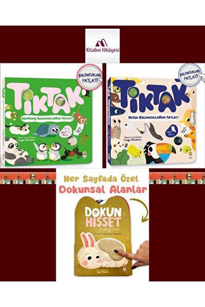 Sincap Kitap Tik-Tak Duygu Baloncuklarını Patlat, Davranış Baloncuklarını Pat...