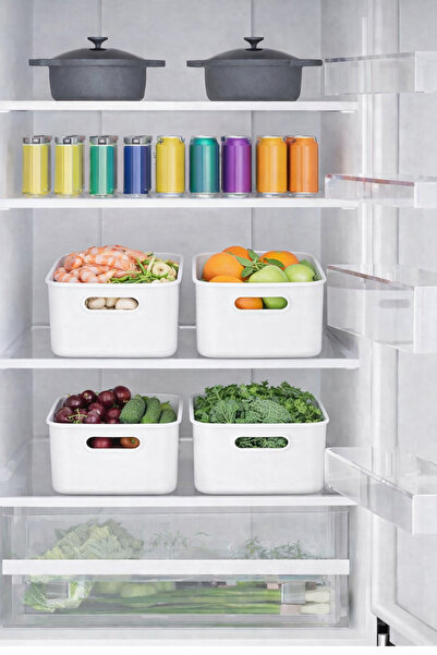 Mim Life صندوق الفريزر، حاوية تخزين الثلاجة المكونة من 4 قطع، صندوق منظم بسعة...