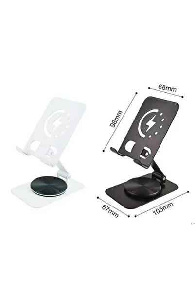 FOXMAG24 Ρυθμιζόμενη βάση τηλεφώνου, περιστροφή 360 μοιρών, μαύρη, 6,8 x 9,8 εκ.