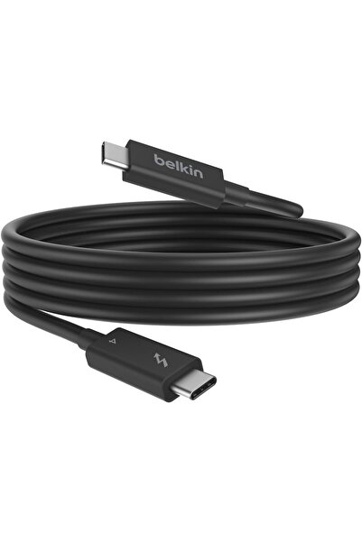 Belkin كابل Thunderbolt 4 (طوله 1 متر، كابل طاقة بطول 3.3 قدم)، كابل USB-C إل...