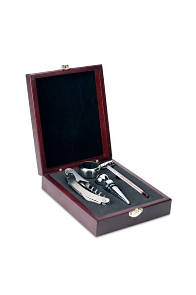 Gamma Print Wine set, includes 4 accessories, elegant, in wooden box
