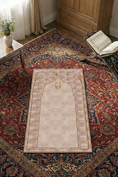 THEMODERNHANE سجادة صلاة ناعمة من ريش التاي غير قابلة للانزلاق مقاس 75x120 سم...