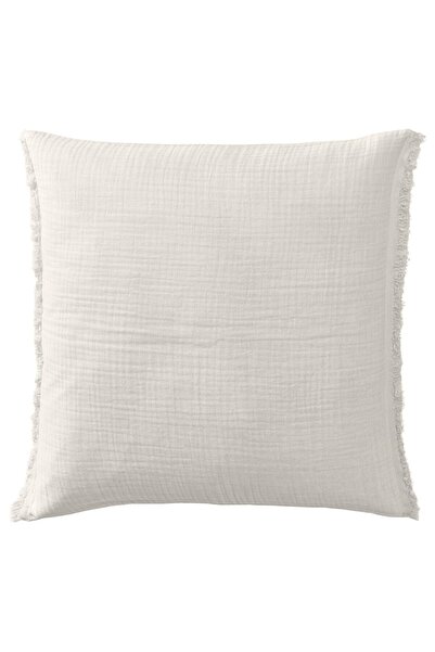 IKEA Față de pernă VALLKRASSING, Alb murdar, 50 x 50 cm