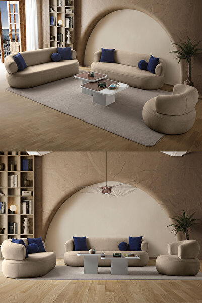 Eymense Roma Koltuk Takımı 3+3+1 Vizon