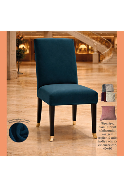 Akbal Home Sandalye Kılıfı 4 Adet Standart İtalyan Nubuk Kumaş Yüksek Kalitel...