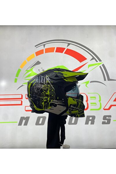 Sway FİBBA Sw X1-X Warrior Matt Black Yellow White Modüler Kask