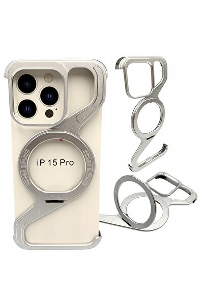 Other Case for Iphone 15 PRO Armored Magsafe Metal Case Titanium Holder