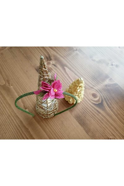 modasever Handmade Stylish Young Girl's Crown with Needlework