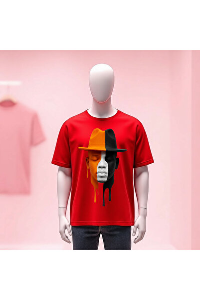 Vordevia Printed Crew Neck Wide Fit Unisex Tshirt