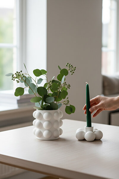 LALEZEN HOME Bubble Vazo ve Bubble Şamdan