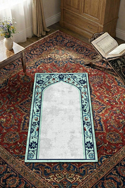 THEMODERNHANE Non-Slip Base Thai Feather Soft Prayer Mat 75X120 cm Stain-Resi...