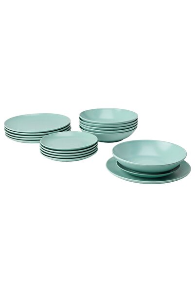 IKEA FÄRGKLAR Service 18 pieces, light turquoise