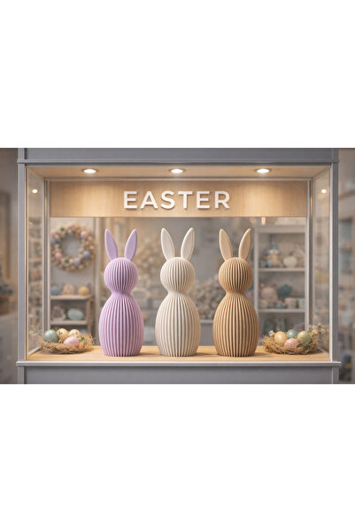 MAYAHOME CONCEPT Modern Dekoratif Paskalya Tavşanı | 3D Baskı Minimal Vitrin ...
