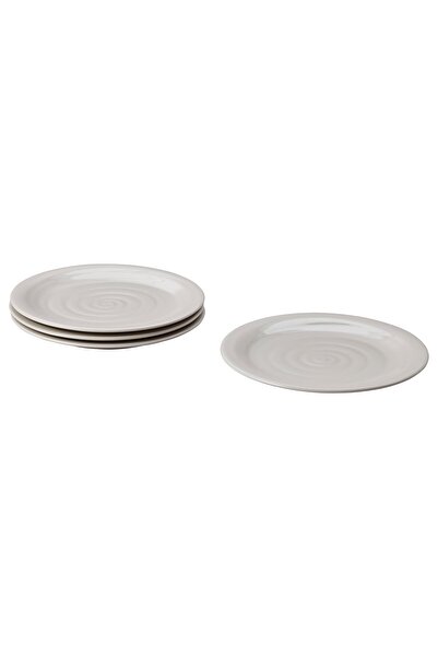 IKEA SANDSKÄDDA Plate, light gray-beige, 26 cm