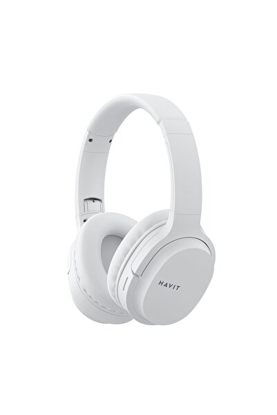 Havit Căști wireless I62, Bluetooth 5.3, pliabile la 90°, supraauriculare, albe