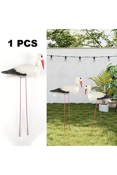 BGA bahçe dekoru heykel leylek kuş heykel dış mekan dekoratif leylek 70*32cm