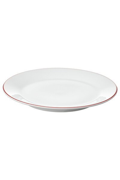 IKEA VINTERFINT Appetizer Plate, White/Red, 20 cm