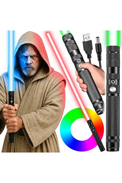 zola RGB LED светлинен меч, 16 цвята, звукови ефекти, реакция на движение, 76...