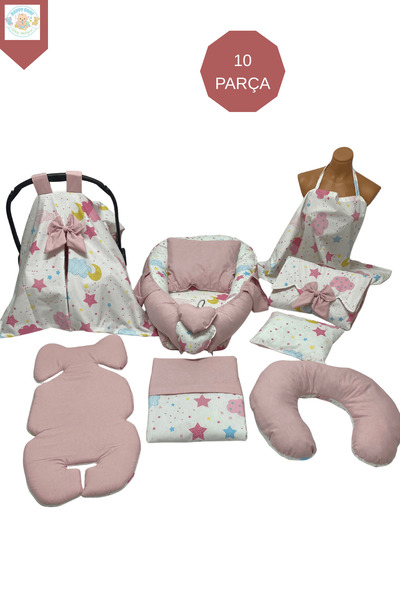 Happy Baby Dikiş Atölyesi 10’lu Babynest Puset Örtüsü Alt Açma Emzirme Yastığ...