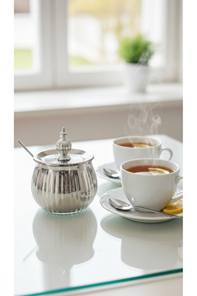 Generic Classic silver steel sugar bowl
