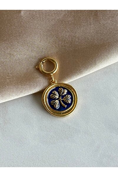 Nour Co قلادة وسوار بتصميم البرسيم الأزرق