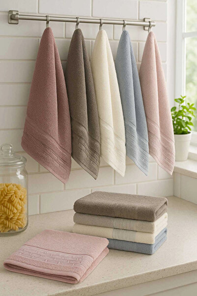 Mira Home طقم فوط مطبخ مكون من 6 قطع 100% قطن