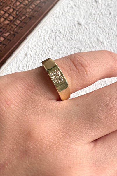 Leo'Stone Gold Rectangular Zircon Stone Detailed Plate Design Adjustable Pink...