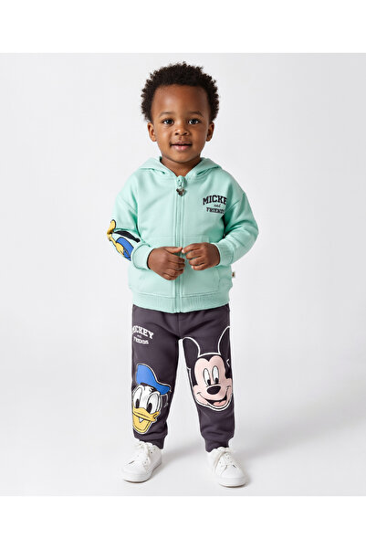 bonfino disney Hoodie&Jogger Set Mickey&Friends Graphic&Pocket Detailing - Li...
